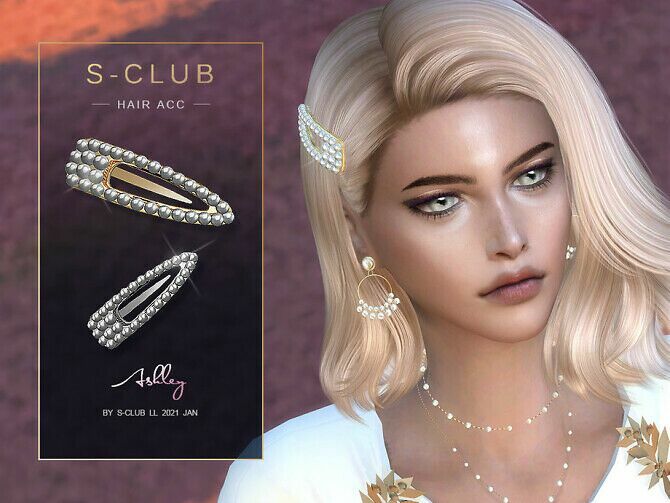 Pearl Hairpin 202101 By S-Club LL Sims 4 CC