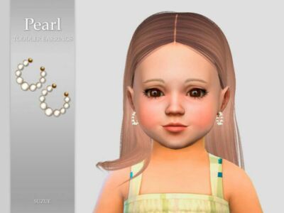 Pearl Toddler Earrings By Suzue Sims 4 CC