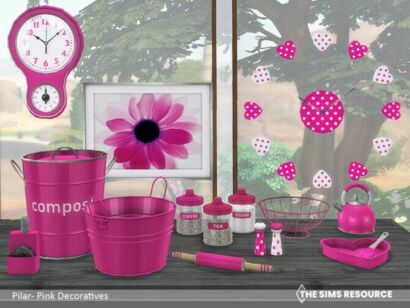 Pink Decoratives By Pilar Sims 4 CC