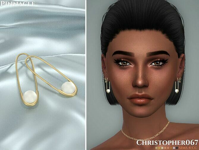 Pinnacle Earrings By Christopher067 Sims 4 CC