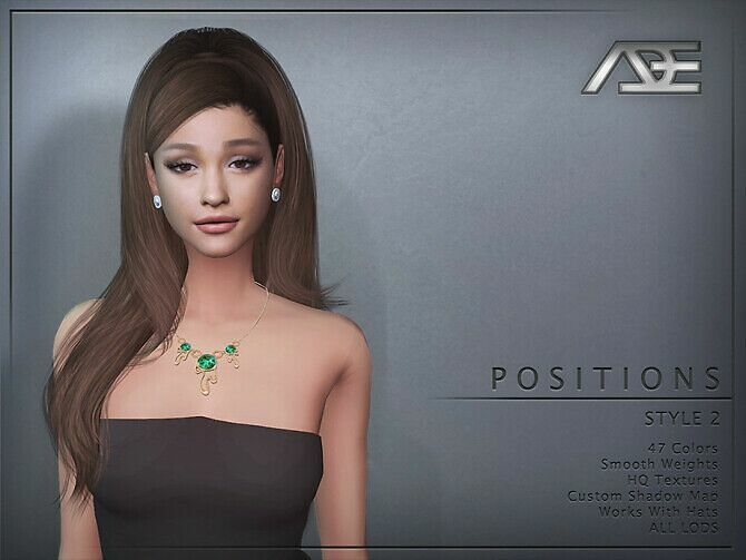 Positions Style 2 Hairstyle By Ade_Darma Sims 4 CC