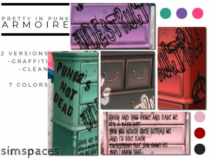 sims 4 cc pretty in punk armoire by simspaces 2