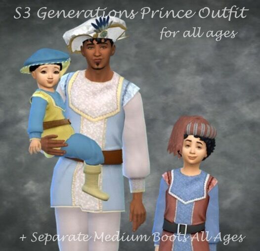 Prince Outfit For All Ages At Medieval Sim Tailor Sims 4 CC