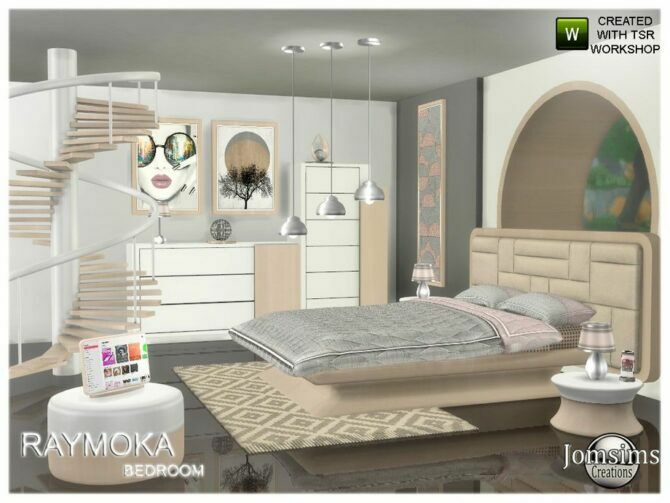 sims 4 cc raymoka bedroom by jomsims 2