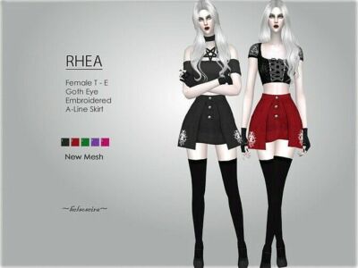 Rhea Mini Skirt By Helsoseira Sims 4 CC