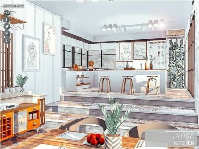 Rose Kitchen By Moniamay72 Sims 4 CC