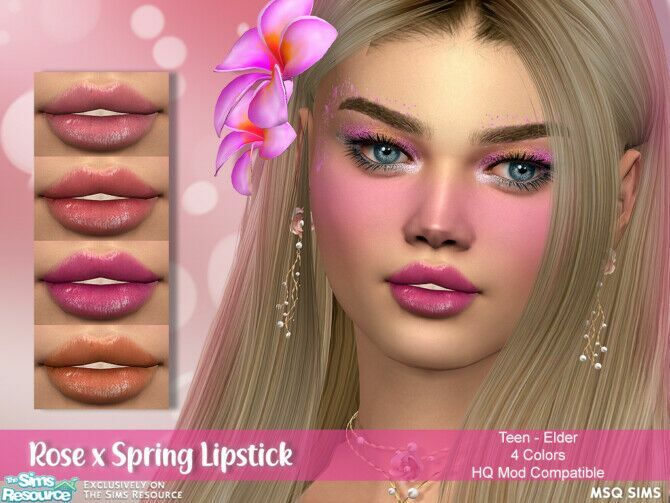 sims 4 cc rose x spring collection at msq sims 2