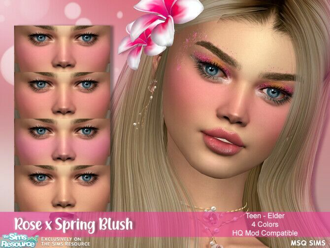 sims 4 cc rose x spring collection at msq sims 3