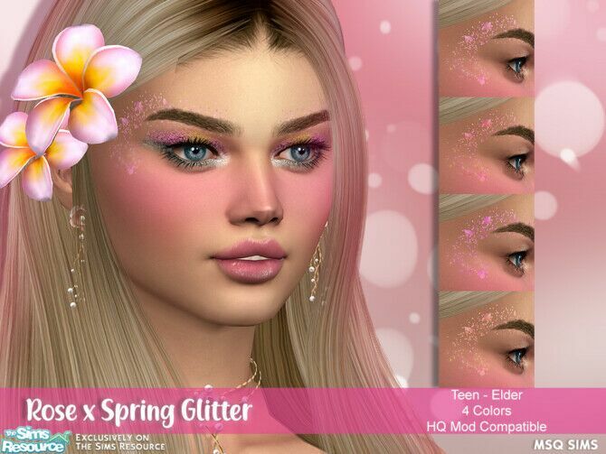 sims 4 cc rose x spring collection at msq sims 4