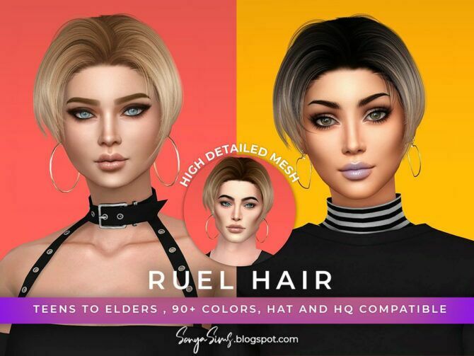 Ruel Straight Hair For Females By Sonyasimscc Sims 4 CC