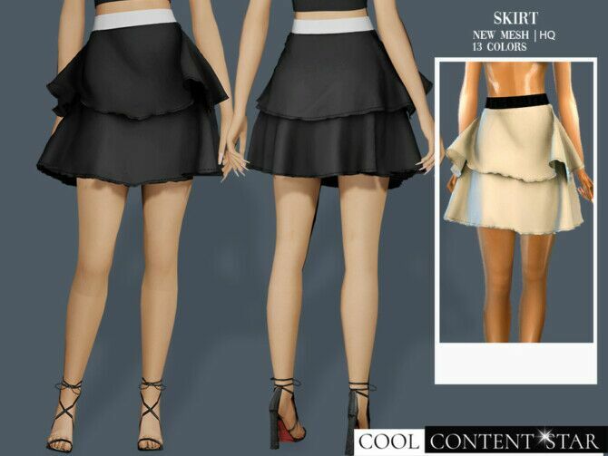 Ruffle Skirt By Sims2Fanbg Sims 4 CC