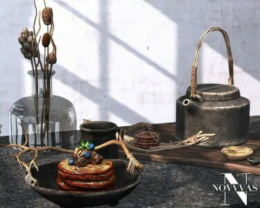 Rustic Breakfast Set At Novvvas Sims 4 CC