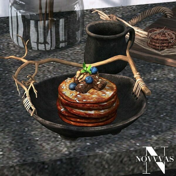 sims 4 cc rustic breakfast set at novvvas 2