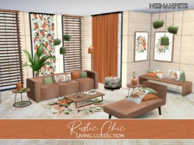 Rustic Chic Living By Neinahpets Sims 4 CC