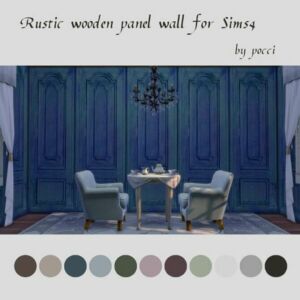 Rustic Wooden Panel Wall By Pocci At Garden Breeze Sims 4 Sims 4 CC