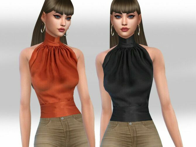 Sateen Blouses By Saliwa Sims 4 CC