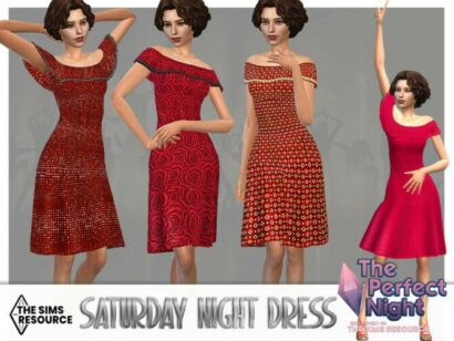 Saturday Night Dress By Pelineldis Sims 4 CC