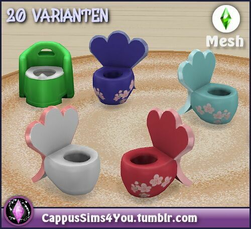 sims 4 cc seashell potty at cappussims4you 2