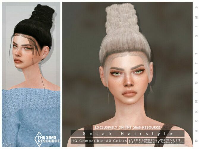 Selah Hairstyle By Darknightt Sims 4 CC