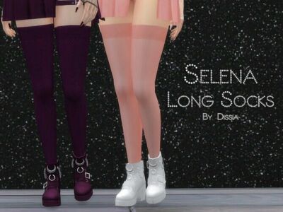Selena Long Socks By Dissia Sims 4 CC