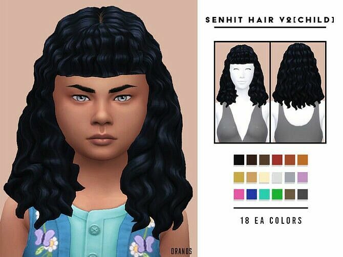 Senhit Hair V2 [Child] By Oranostr Sims 4 CC