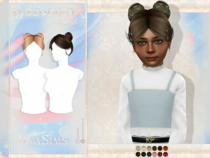 Serendipity (Child Hair) By Javasims Sims 4 CC