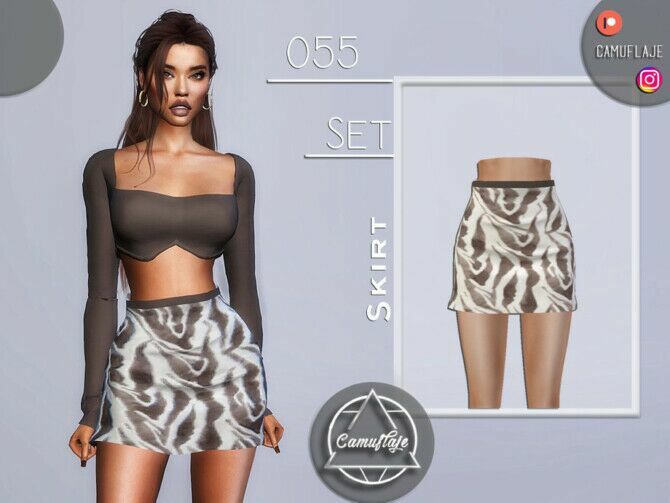 Set 055 – Skirt By Camuflaje Sims 4 CC