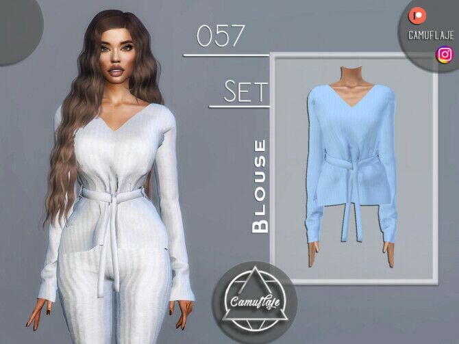 Set 057 – Blouse By Camuflaje Sims 4 CC