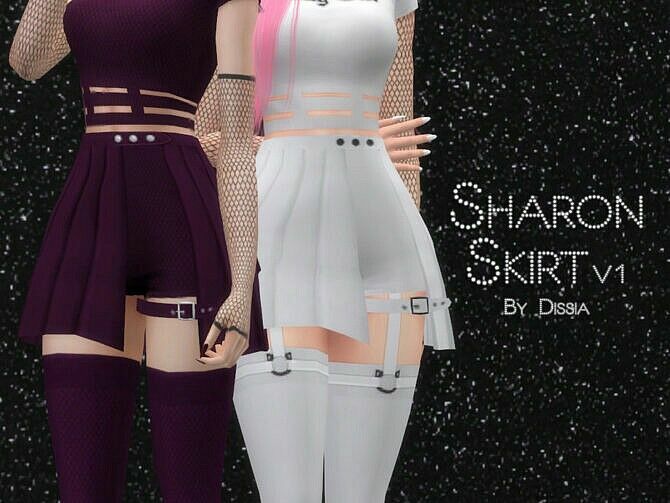 Sharon Skirt V1 By Dissia Sims 4 CC