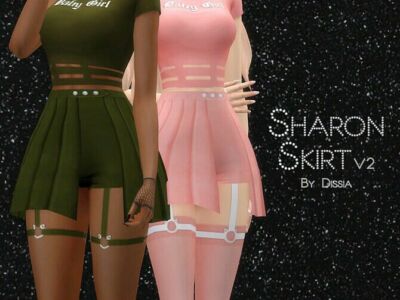 Sharon Skirt V2 By Dissia Sims 4 CC