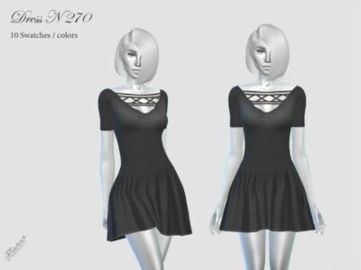 Short Dress N 270 By Pizazz Sims 4 CC