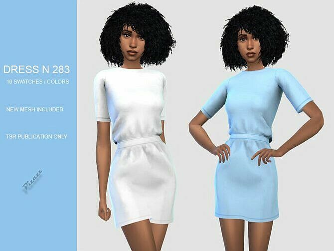 Short Sleeve Dress 283 By Pizazz Sims 4 CC