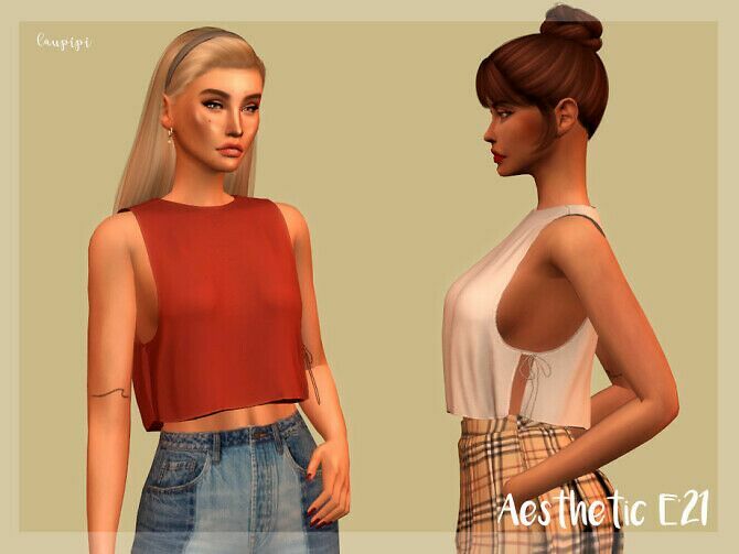 Side Slit Top Tp379 By Laupipi Sims 4 CC