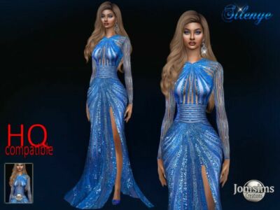 Silenye Formal Dress By Jomsims Sims 4 CC