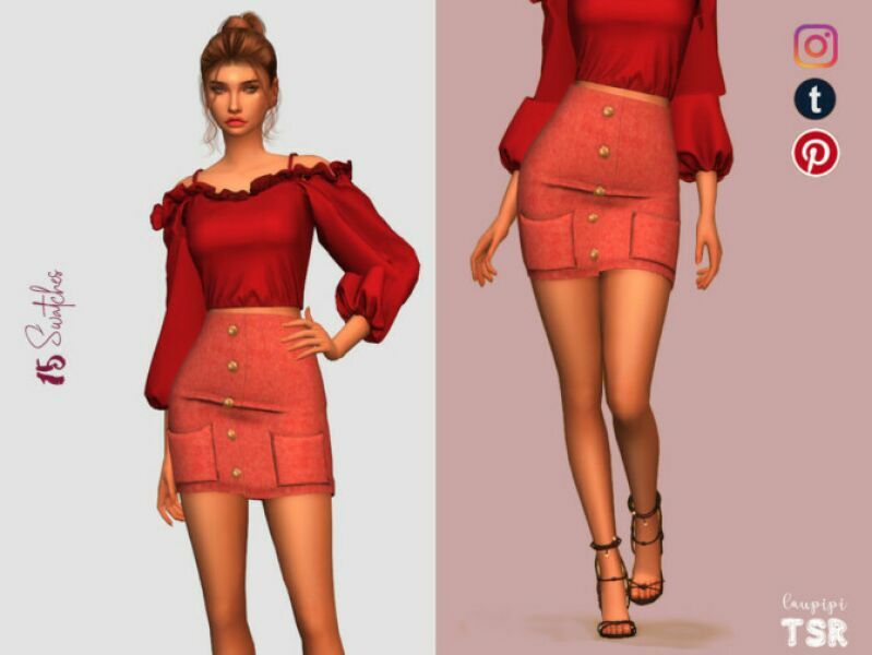 Skirt With Pockets – Bt450 By Laupipi Sims 4 CC