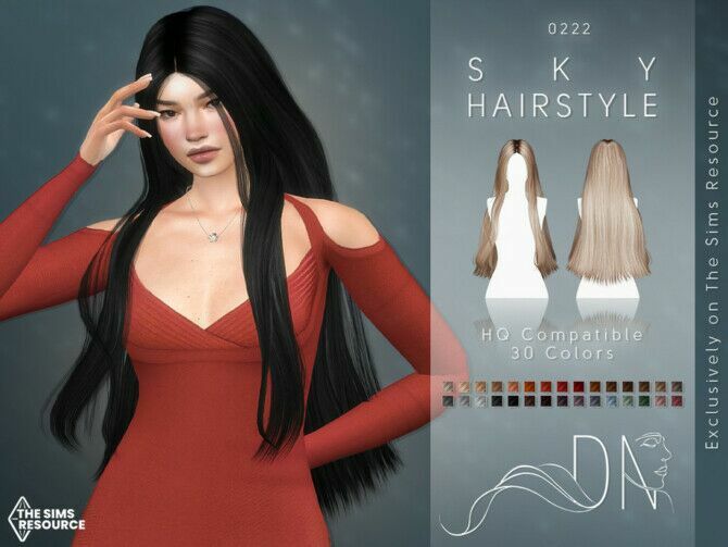 Sky Hairstyle By Darknightt Sims 4 CC