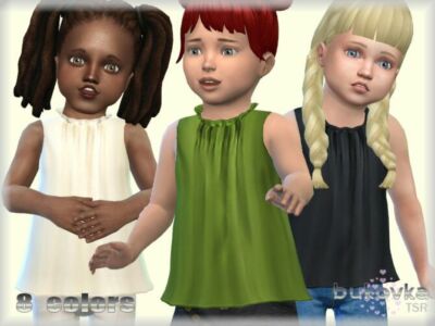 Sleeveless Blouse For Babies By Bukovka Sims 4 CC