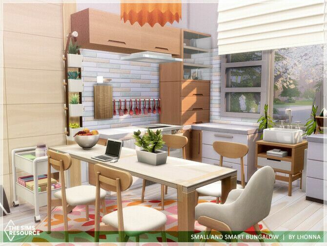 sims 4 cc small and smart bungalow by lhonna 3