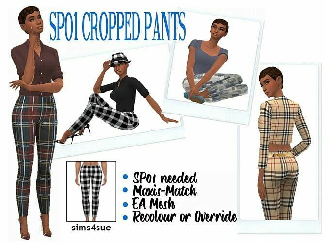 Sp01 Cropped Pants At Sims4Sue Sims 4 CC