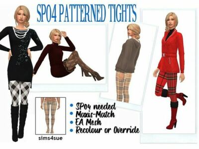 SP04 Patterned Tights At Sims4Sue