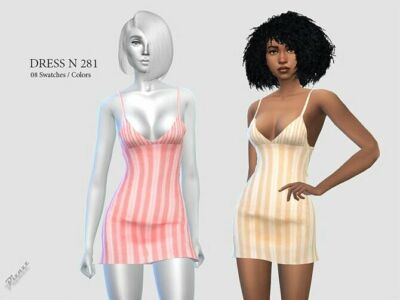 Spaghetti Straps Short Dress N 281 By Pizazz Sims 4 CC