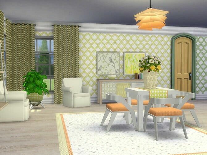 sims 4 cc spring is coming dining set by seimar8 2