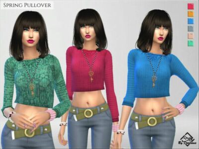 Spring Pullover By Devirose Sims 4 CC