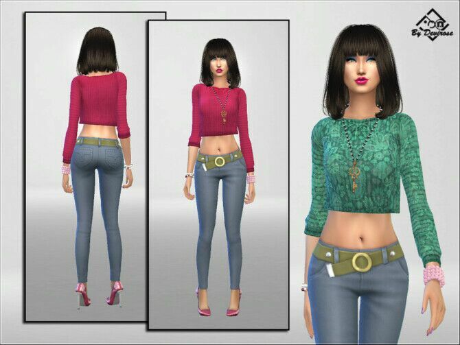 sims 4 cc spring pullover by devirose 3