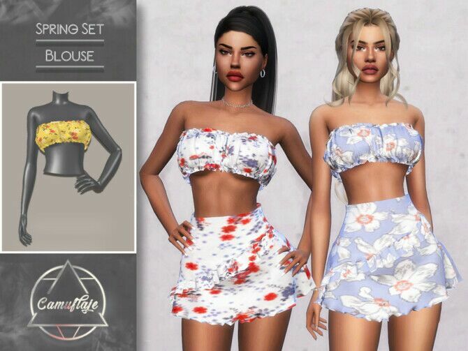 Spring SET (TOP) By Camuflaje Sims 4 CC