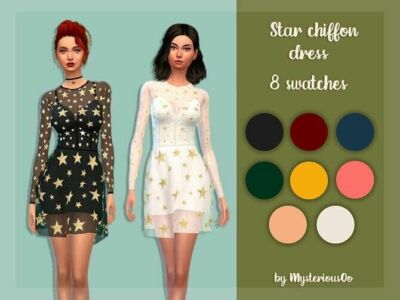 Star Chiffon Dress By Mysteriousoo