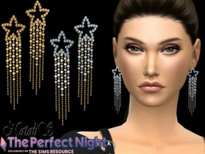 Star Studded Tassel Earrings By Natalis Sims 4 CC