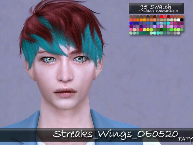 Streaks Wings OE0520 Hair By Tatygagg Sims 4 CC