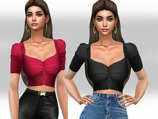 Stylish Casual Blouses By Saliwa Sims 4 CC