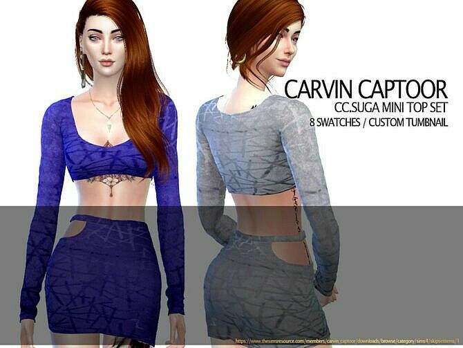 Suga Mini TOP SET By Carvin Captoor Sims 4 CC